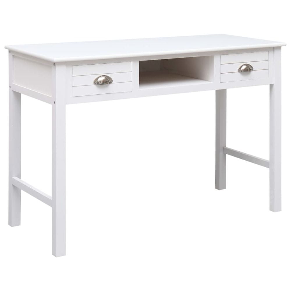 Petromila vidaXL Písací stôl biely 110x45x76 cm drevený